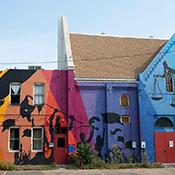 The south side of the Curious Theater Building on W. 11th Ave. and Acoma St., painted in 2018. Photo by Amanda Schwengel